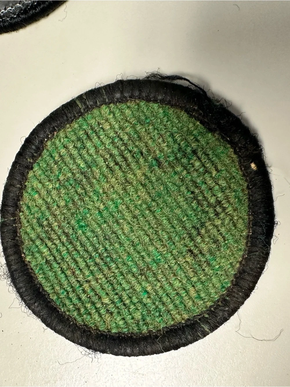 Round Carpet Coasters 4” Vintage Barware Set of 6 MCM Retro drink rug coaster